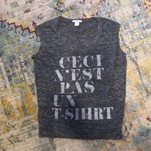 French vintage burnout T-shirt/tank top